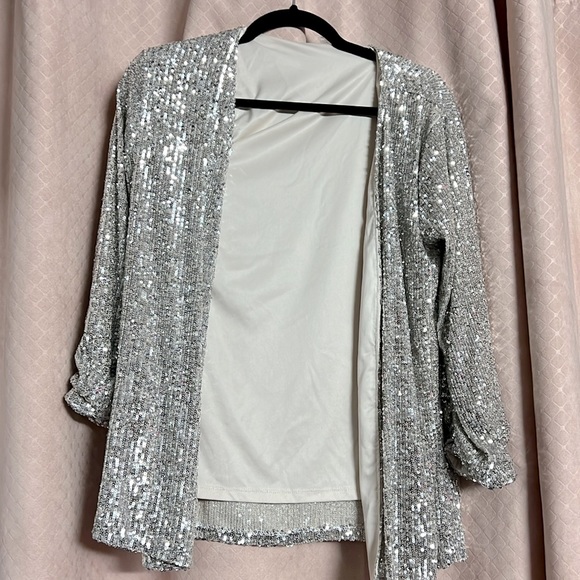 CABLE & GAUGE sequin cardigan - Picture 1 of 5